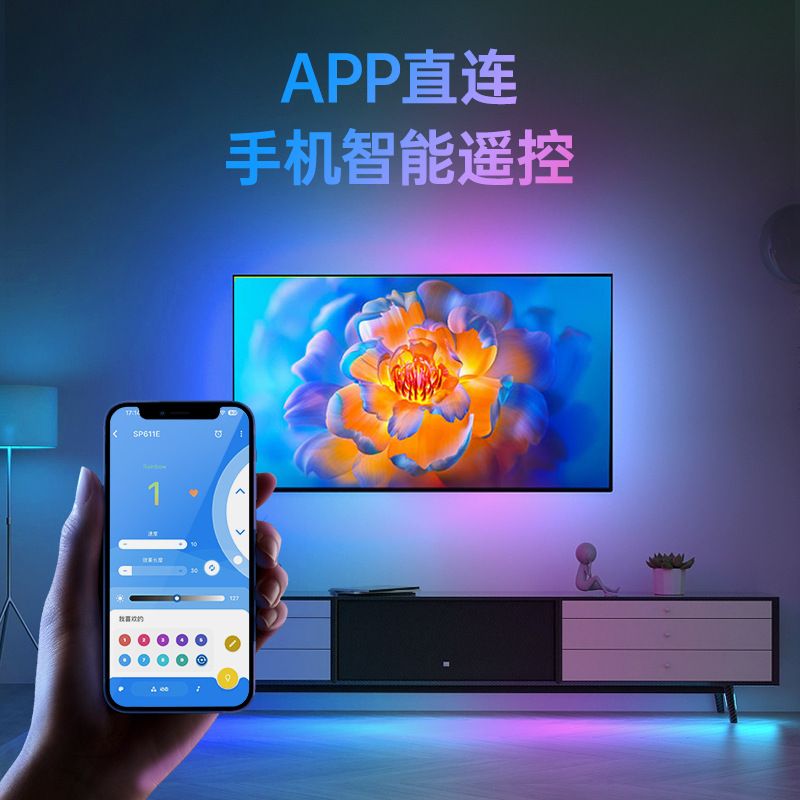 SK6812窄板4MM全彩燈條3535單點(diǎn)單控60燈每米DC5V - 4