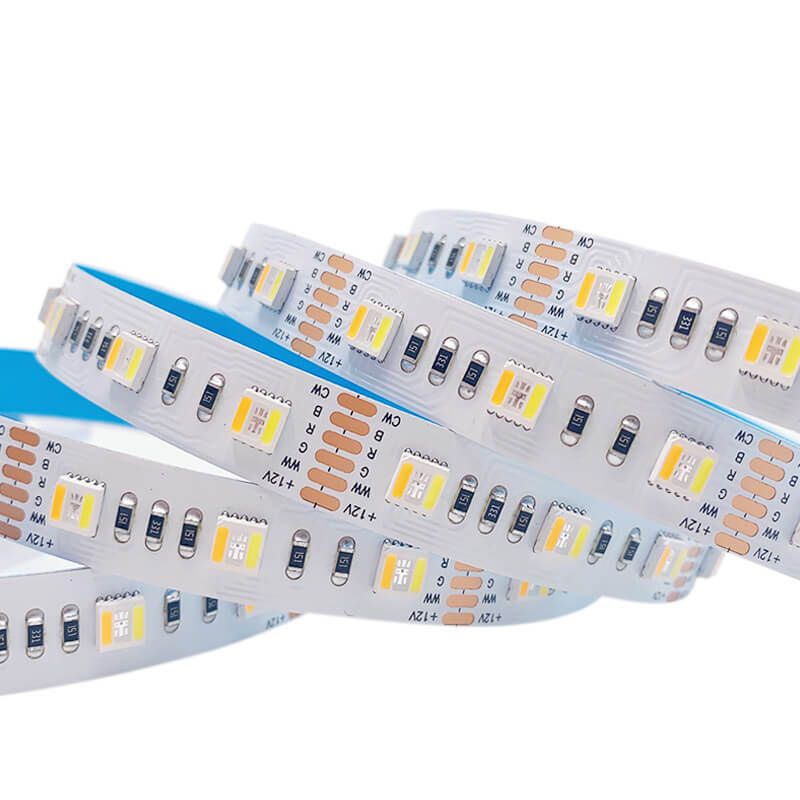 5050 五合一 RGB CCT 雙色溫 LED 燈帶，6 線獨立調光，支持 DC12V/24V - 3