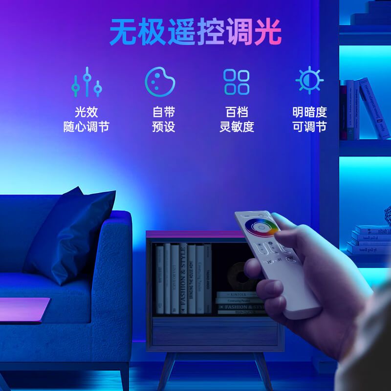 COB RGBCW (3000K+6000K) 五合一840燈每米氛圍照明兩用DC24V - 5