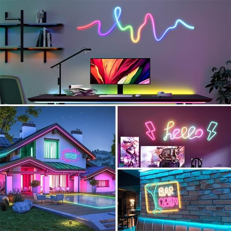 RGB360度全方位發光LED霓虹燈管｜柔性可彎曲，高亮節能，支持工程定制 - 4