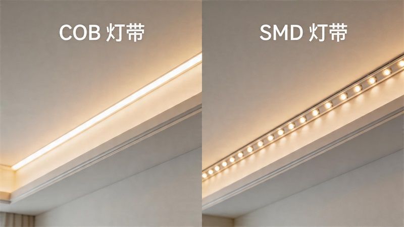 COB燈帶vs普通燈帶：哪種更適合無主燈