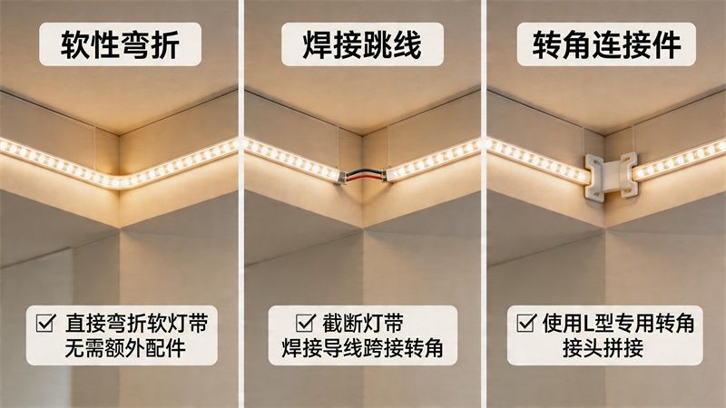 燈帶轉(zhuǎn)角怎么不斷光，線性照明無縫對(duì)接技巧
