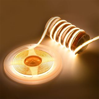 COB雙色溫燈帶2700k-6500K調光608燈每米吊頂裝飾DC24V