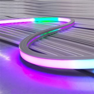 正發光DMX512幻彩硅膠燈帶20x20大發光面低壓燈帶