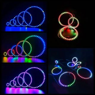 天使圓環RGB幻彩燈帶|柔性光圈裝飾燈|DC5V - 5
